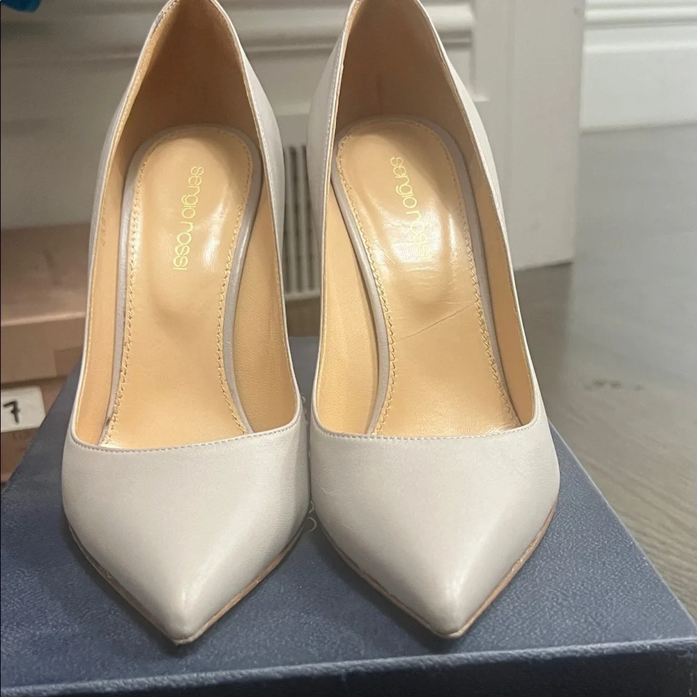 Sergio Rossi Classic light grey heels - Picture 4 of 6